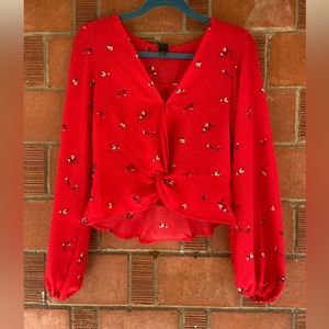 Mini peplum/flowy waist blouse